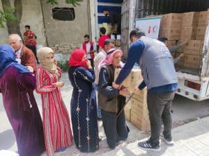 Providing aid and supplies to vulnerable communities during times of uncertainty.