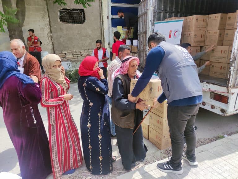 Providing aid and supplies to vulnerable communities during times of uncertainty.