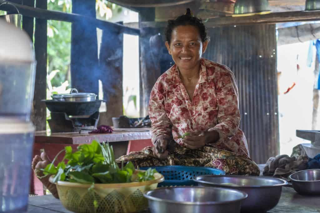Fresh water access improves health and well-being for mothers and children in Cambodia.